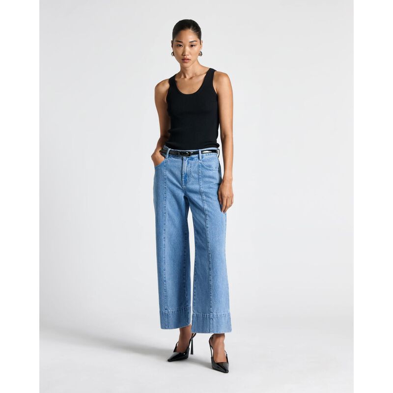 Cue Washed Indigo Cropped Jean image number 2